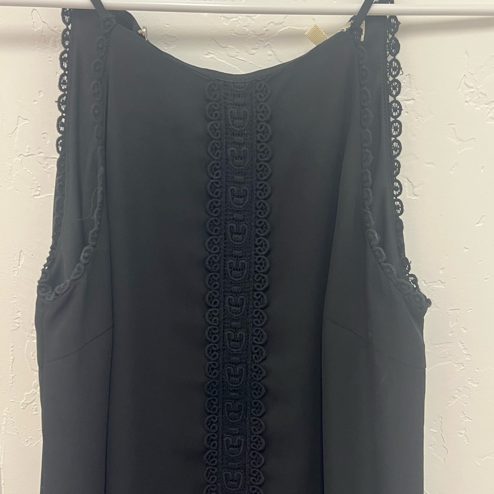 Monteau Black Lace Trim Mini Dress